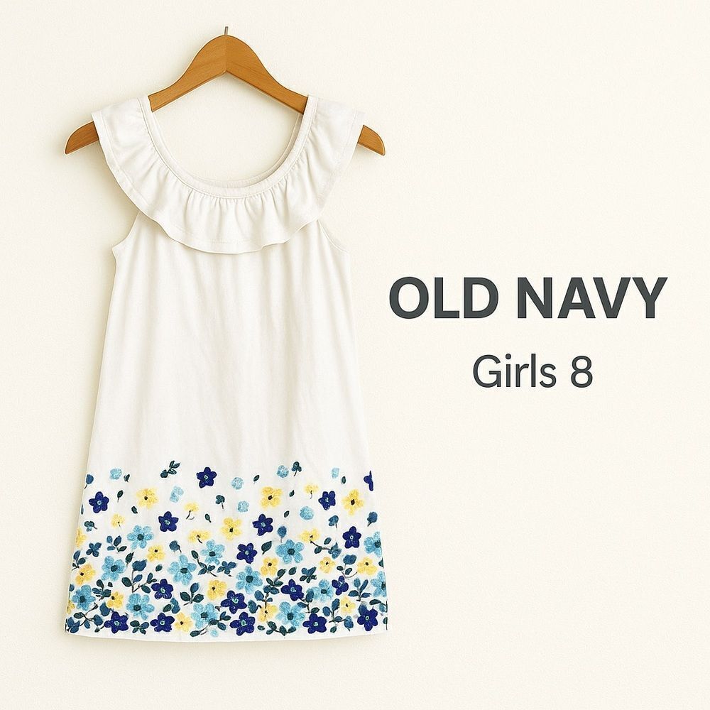🌴 Old Navy Girls’ Ruffle Dress - Size M (8)